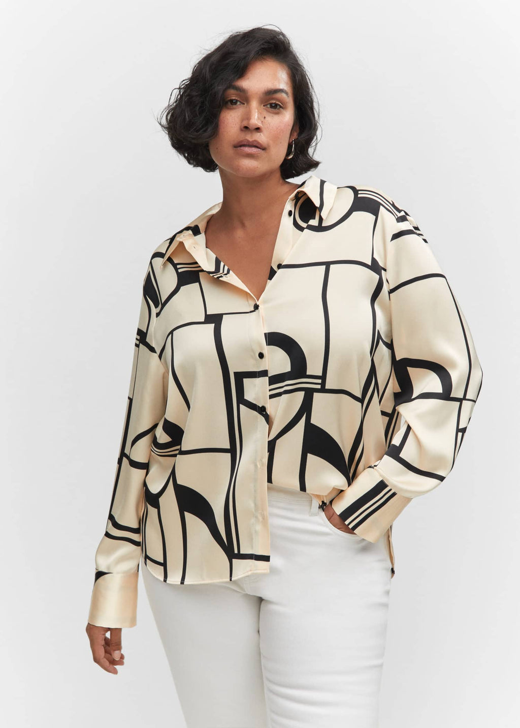 Camisa estampado geométrico