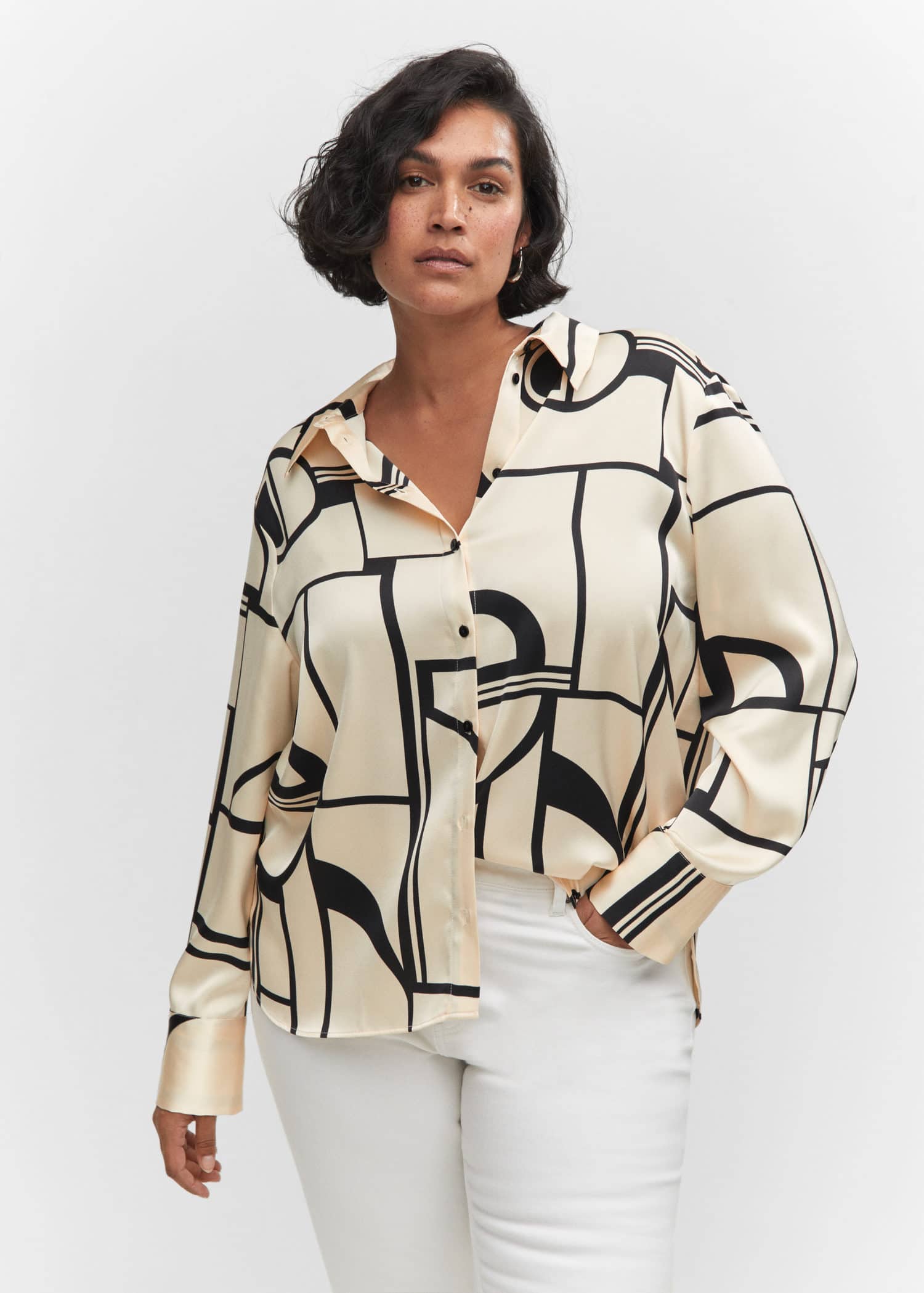 Camisa estampado geométrico