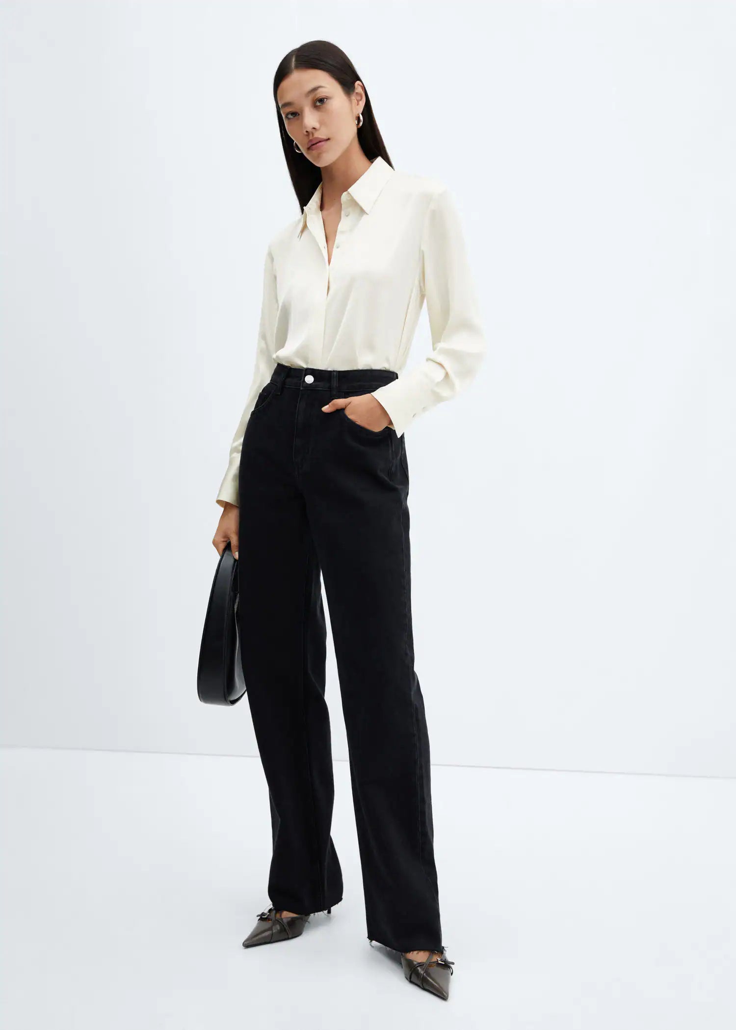 Camisa fluida satinada