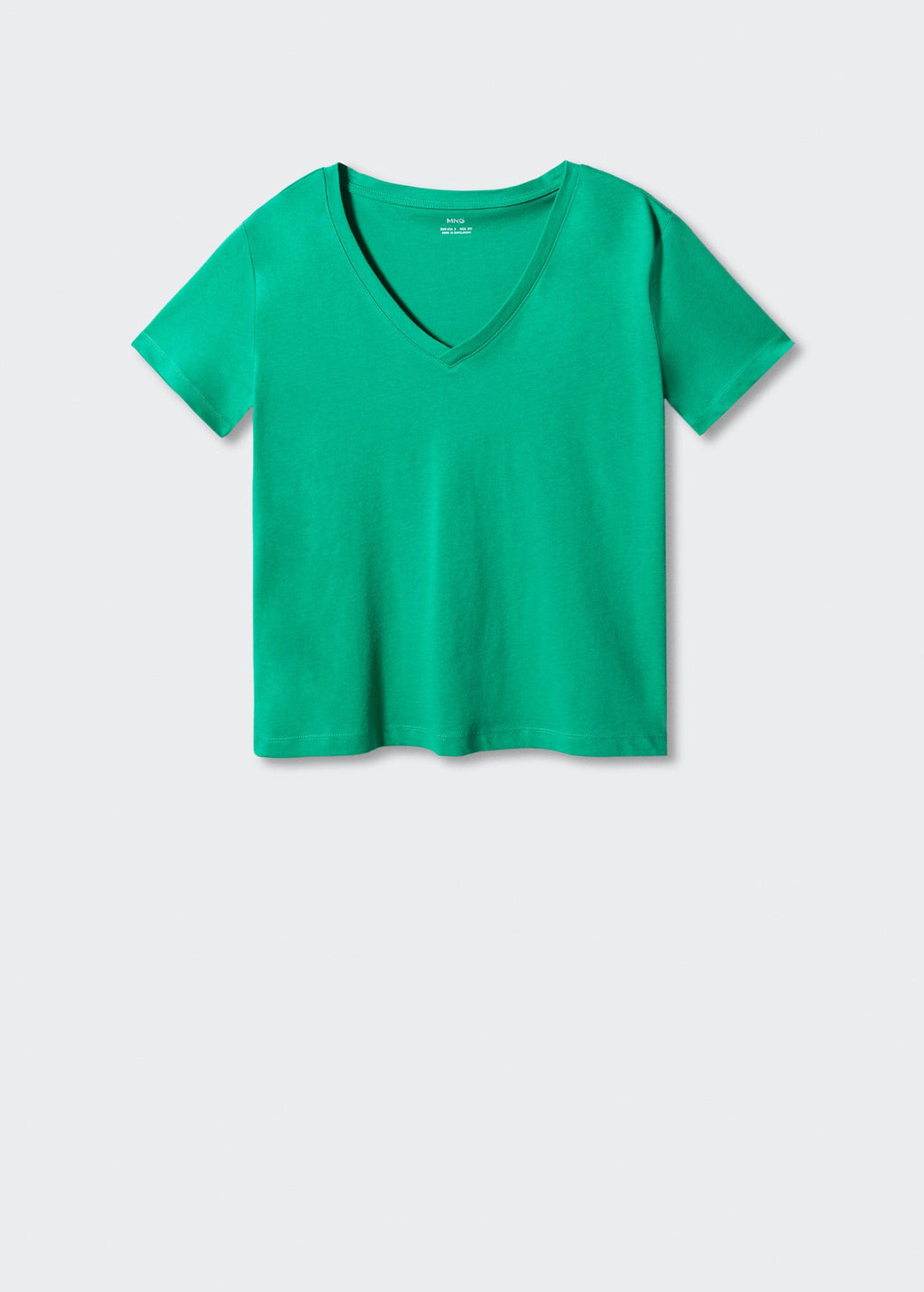 Camiseta algodón cuello pico
