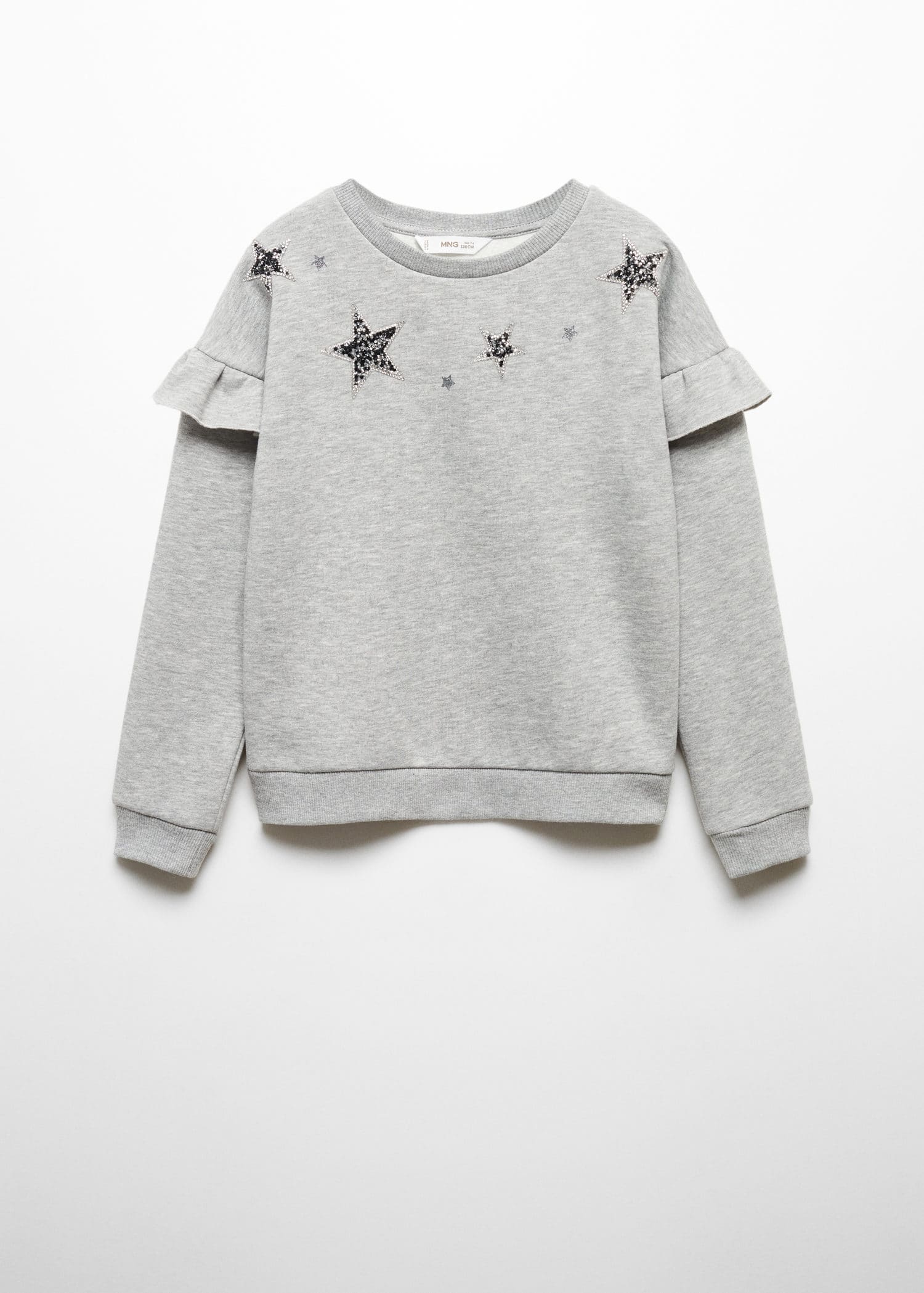 Sudadera estampada volantes