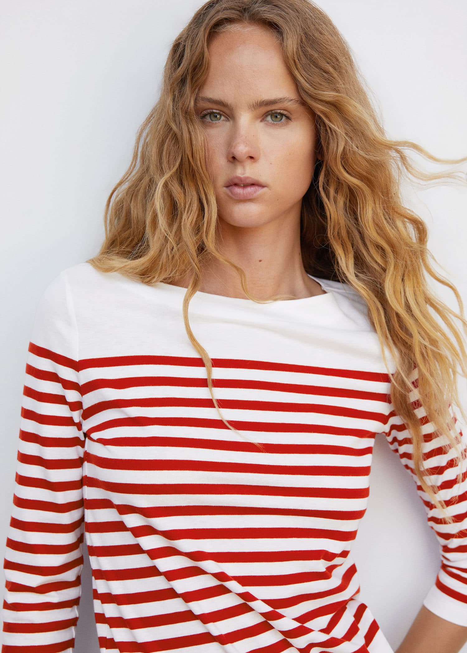 Camiseta rayas cuello barco