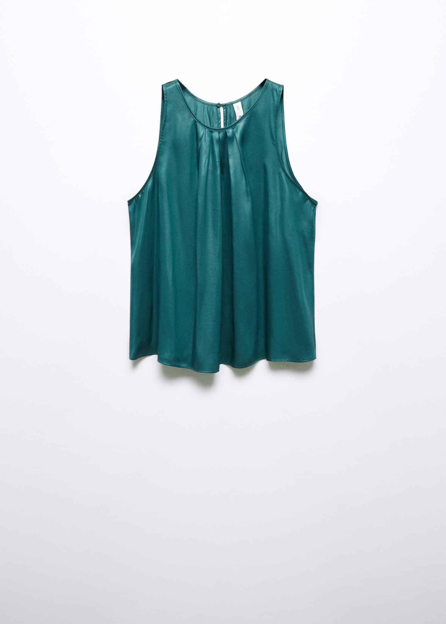 Top satinado detalle pinzas