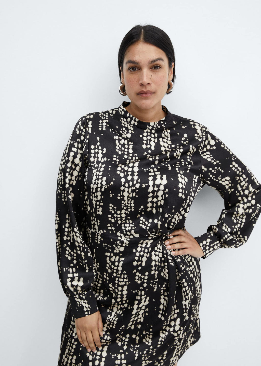 Vestido estampado pliegue