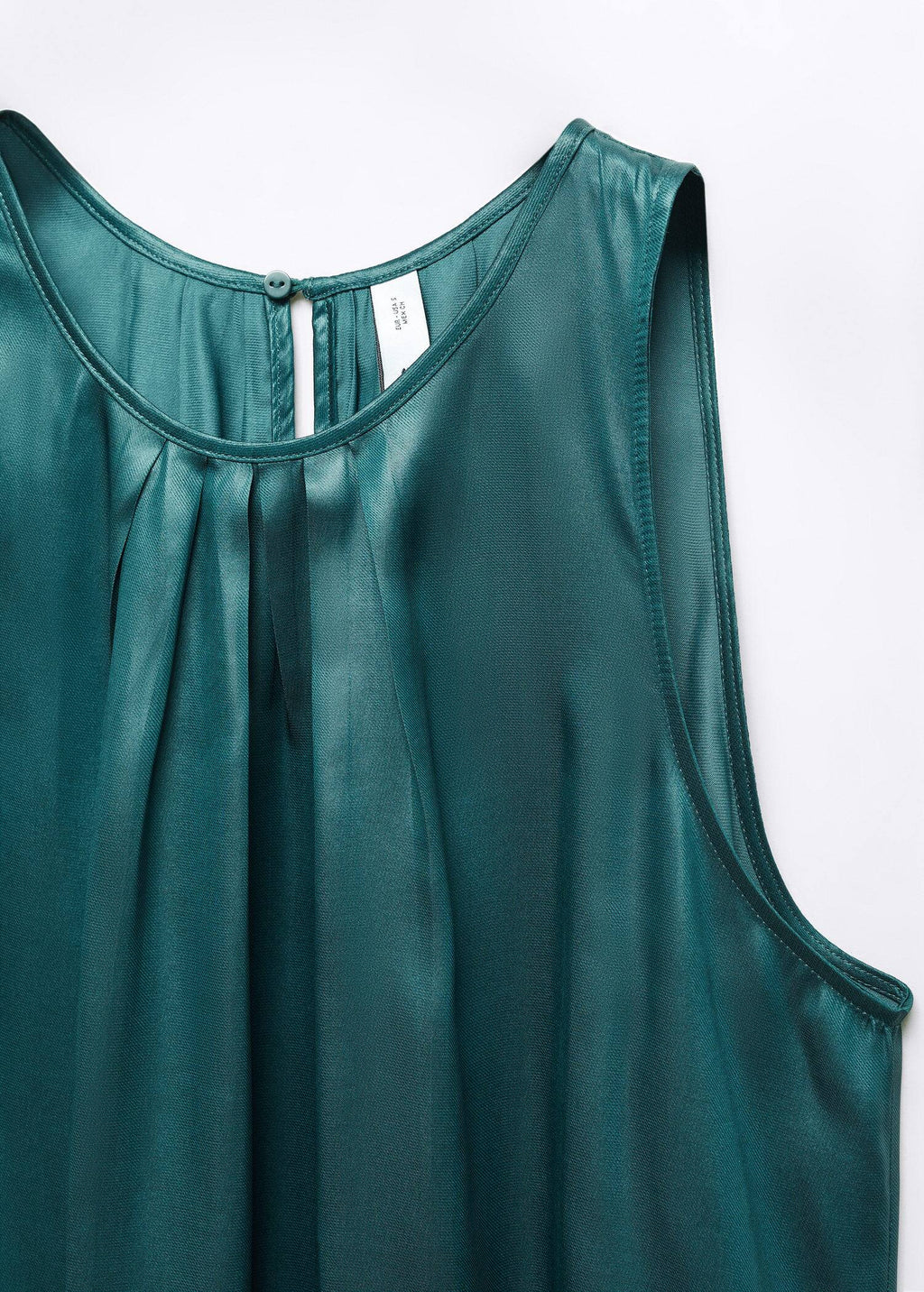 Top satinado detalle pinzas
