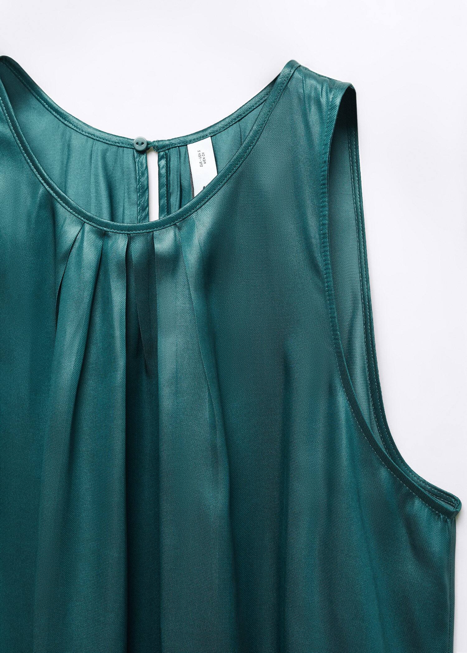 Top satinado detalle pinzas
